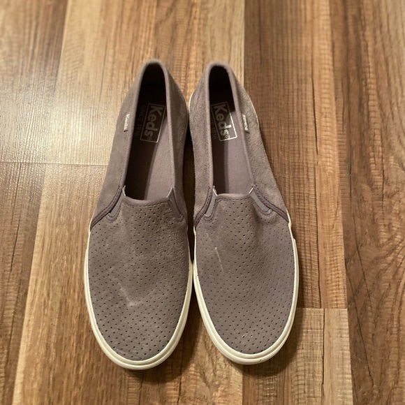 Keds Double Decker Houndstooth Slip On Comfy Sneaker Gray Suede Women Size 7.5 - Picture 3 of 9